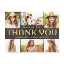 Colagem Brilhante Cartão de agradecimento de forma