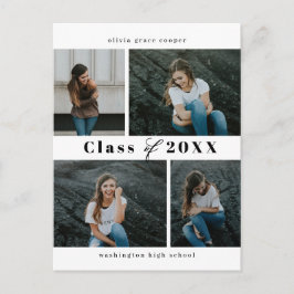 Postal Colagem Refinado EDITÁVEL COR Cartão de Formatura