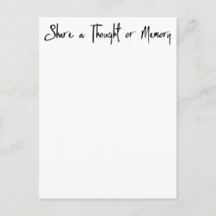 Postal Compartilhe uma Celebração de Memória do Cartão Me