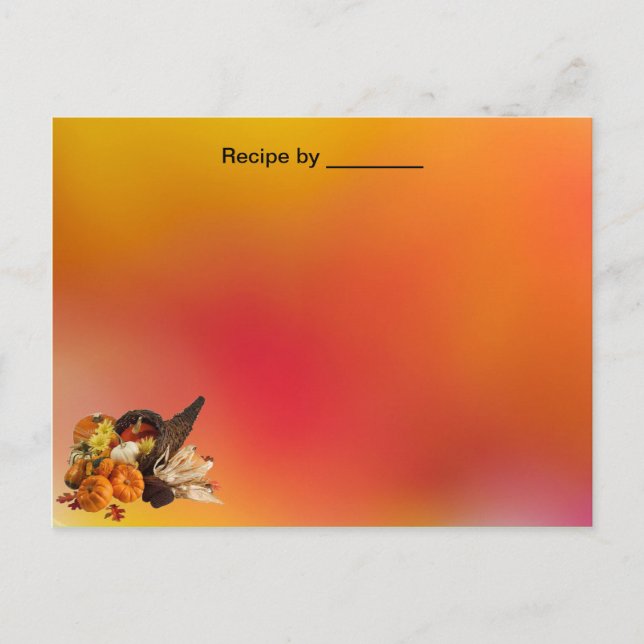 Postal Cores de queda Recebem Cartão Personalizado (Frente)