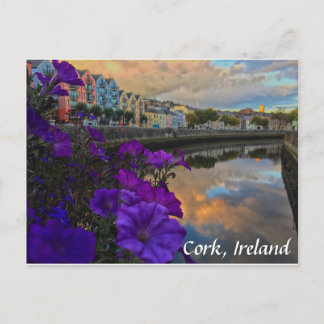 Postal Cortiça, flores de Ireland, cartão de Lee do rio