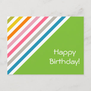 Postal Crie O Seu Cartão De Aniversário Colorido De Pas