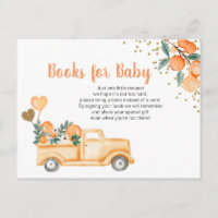 Cutie Orange Citrus Baby Books Insere cartão