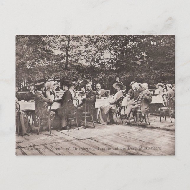 Postal Czare da Família da Rússia & Reais Hesse Cartão Po (Frente)