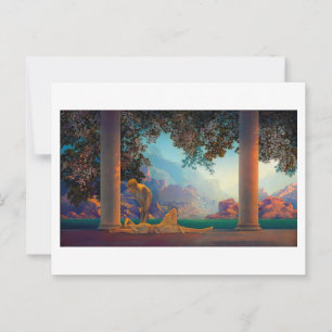 Postal DAYBREAK Maxfield Parrish 1922 ... 2022 Cartão pos