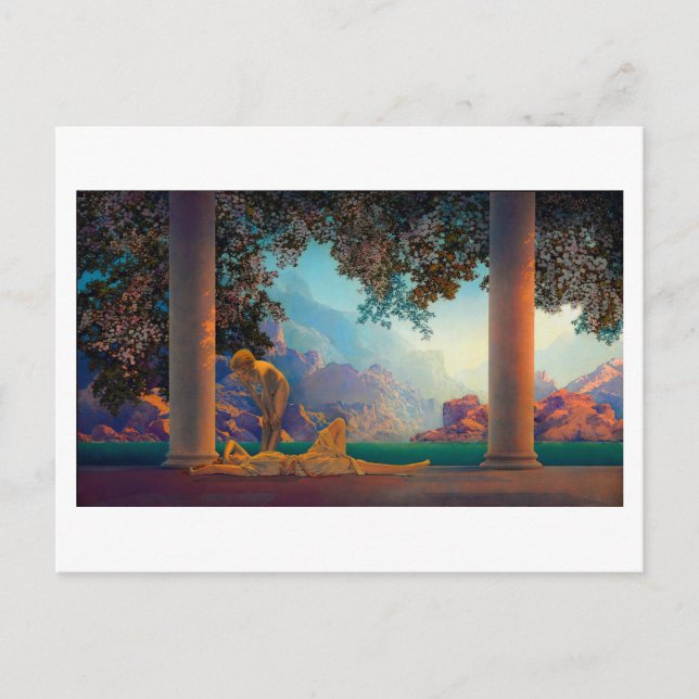 Postal DAYBREAK Maxfield Parrish 1922 ... 2022 Cartão pos (Frente)