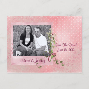 Postal De Anúncio cartão com fotos "Salvar a data"