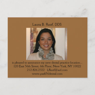 Postal De Anúncio Cartão dental da introdução