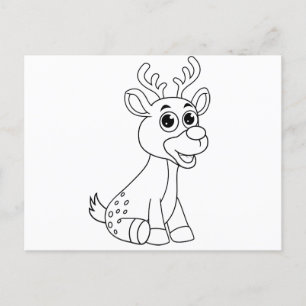 Postal De Anúncio Cerveja Animal Fawn Bebê Animal Jovem Fofo Cartão