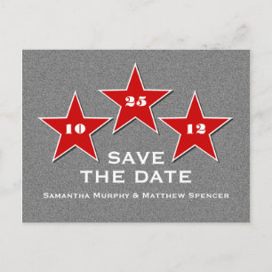 Postal De Anúncio Economias do trio da estrela o cartão da data,