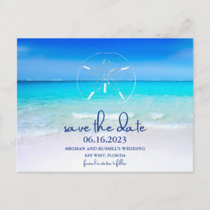 Postal De Anúncio O casamento do dólar da praia salve o cartão pos