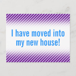 Postal De Anúncio Planície & cartão Home novo minimalista