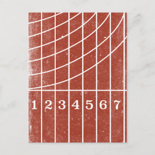 Postal De Anúncio Trilha Running vermelha cartão afligido do estilo