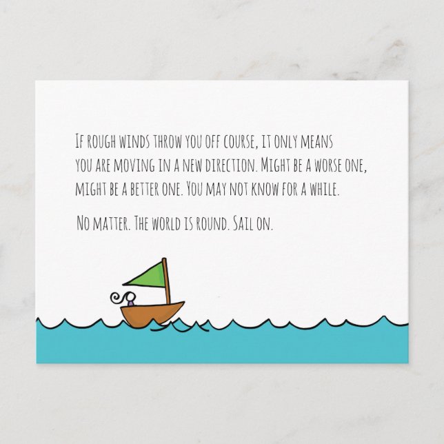 Postal De Anúncio Vela no cartão (Frente)