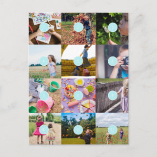 Postal De Convite Adicione suas próprias 12 Fotos Cartão Personalizá