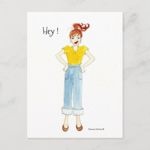 Postal De Convite Você vai escrever, cartão postal?