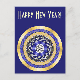 Postal De Festividades As cores do cartão do ano novo