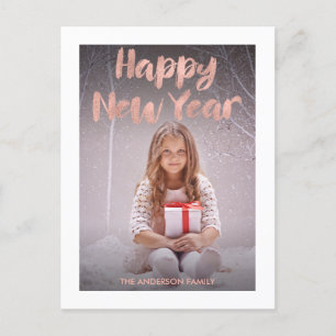 Postal De Festividades Aumentou o cartão da foto do feliz ano novo da