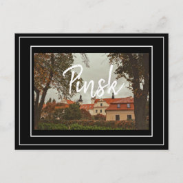 Postal De Festividades Belarus Pinsk Arquitetura Vista da Cidade Cartão P