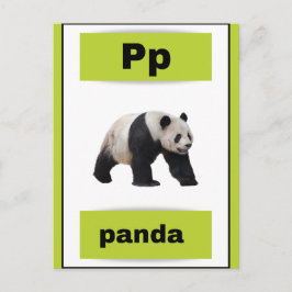 Postal De Festividades cartão alfabético (com imagem real)