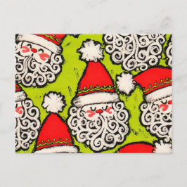 Postal De Festividades Cartão antiquado do papai noel |