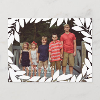 Postal De Festividades Cartão botânico do feriado do quadro