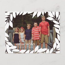 Postal De Festividades Cartão botânico do feriado do quadro