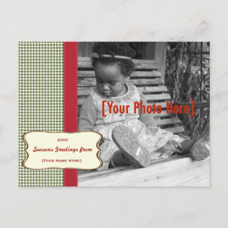 Postal De Festividades Cartão com fotos Houndstooth