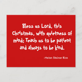 Postal De Festividades Cartão da bênção do Natal
