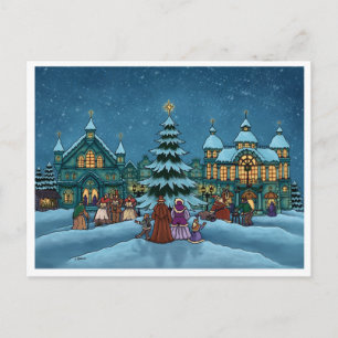 Postal De Festividades cartão da cidade do Natal básico