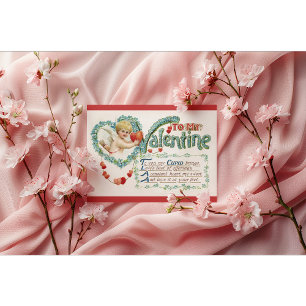 Postal De Festividades Cartão do Dia dos Namorados do Cupido Vintage