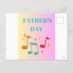 Postal De Festividades Cartão do Dia dos Pais com Música
