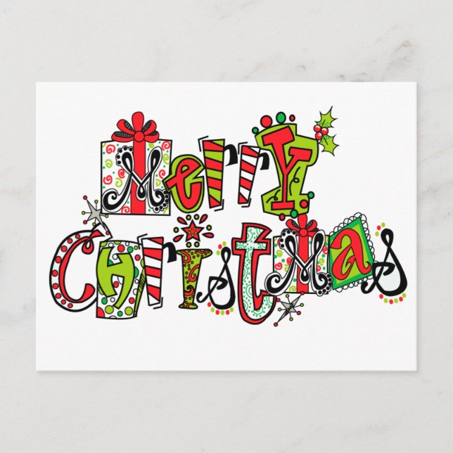 Postal De Festividades Cartão do Feliz Natal (Frente)