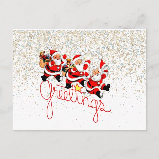 Postal De Festividades Cartão do Natal (Frente)