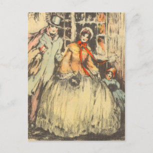 Postal De Festividades Cartão do Natal do Victorian