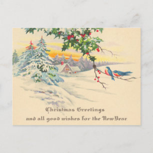 Postal De Festividades Cartão do Natal do Victorian
