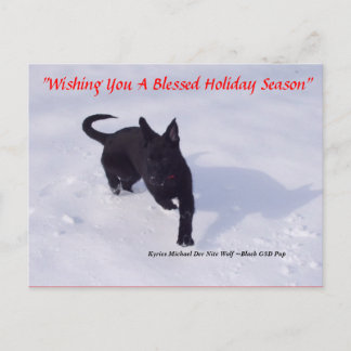 Postal De Festividades Cartão do xmas do german shepherd
