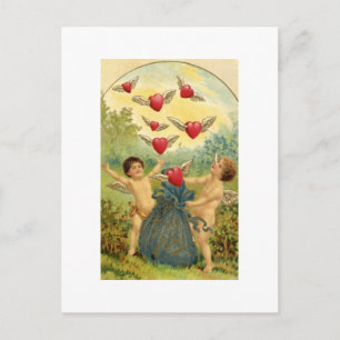 Postal De Festividades Cartão dos namorados do Victorian