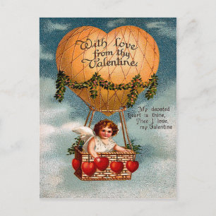 Postal De Festividades Cartão dos namorados do vintage