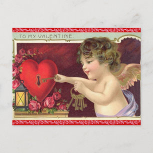 Postal De Festividades Cartão dos namorados do vintage