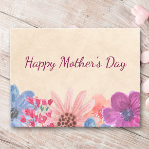 Postal De Festividades Cartão Feliz Dia das Mães para Avó Flores