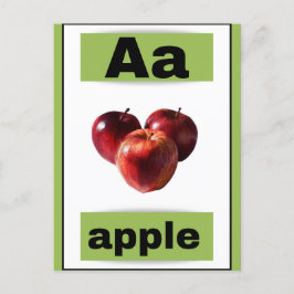 Postal De Festividades cartão flash alfabético (com imagem real)