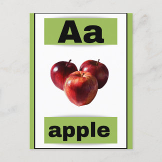 Postal De Festividades cartão flash alfabético (com imagem real)