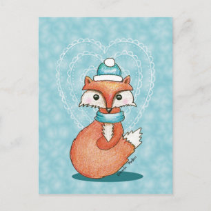 Postal De Festividades Cartão Foxy dos namorados