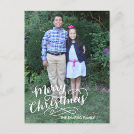 Postal De Festividades Cartão indicado por letras do feriado da mão