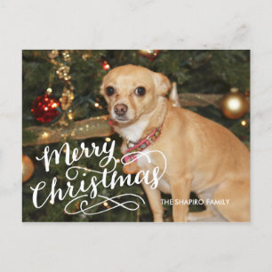 Postal De Festividades Cartão indicado por letras do feriado da mão