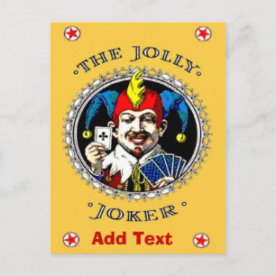 Postal De Festividades Cartão Jester Jolly, adicionar texto