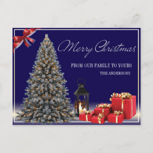 Postal De Festividades Cartão luxuoso do Feliz Natal