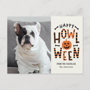 Postal De Festividades Cartão-postal para o Cartão com fotos Howl-O-Ween 