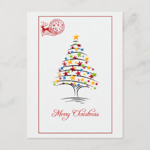 Postal De Festividades Cartão retro do Feliz Natal